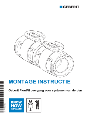 Geberit FlowFit overgang naar systemen van derden technische informatie