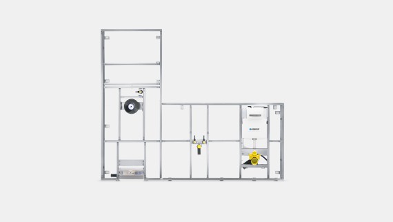 Geberit GIS installatiewand voor wastafel, toilet en douche