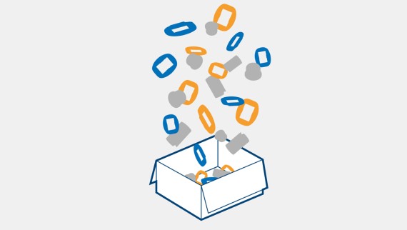 Verzamel de afdekkappen en persindicatoren Verzamel de afdekkappen en persindicatoren